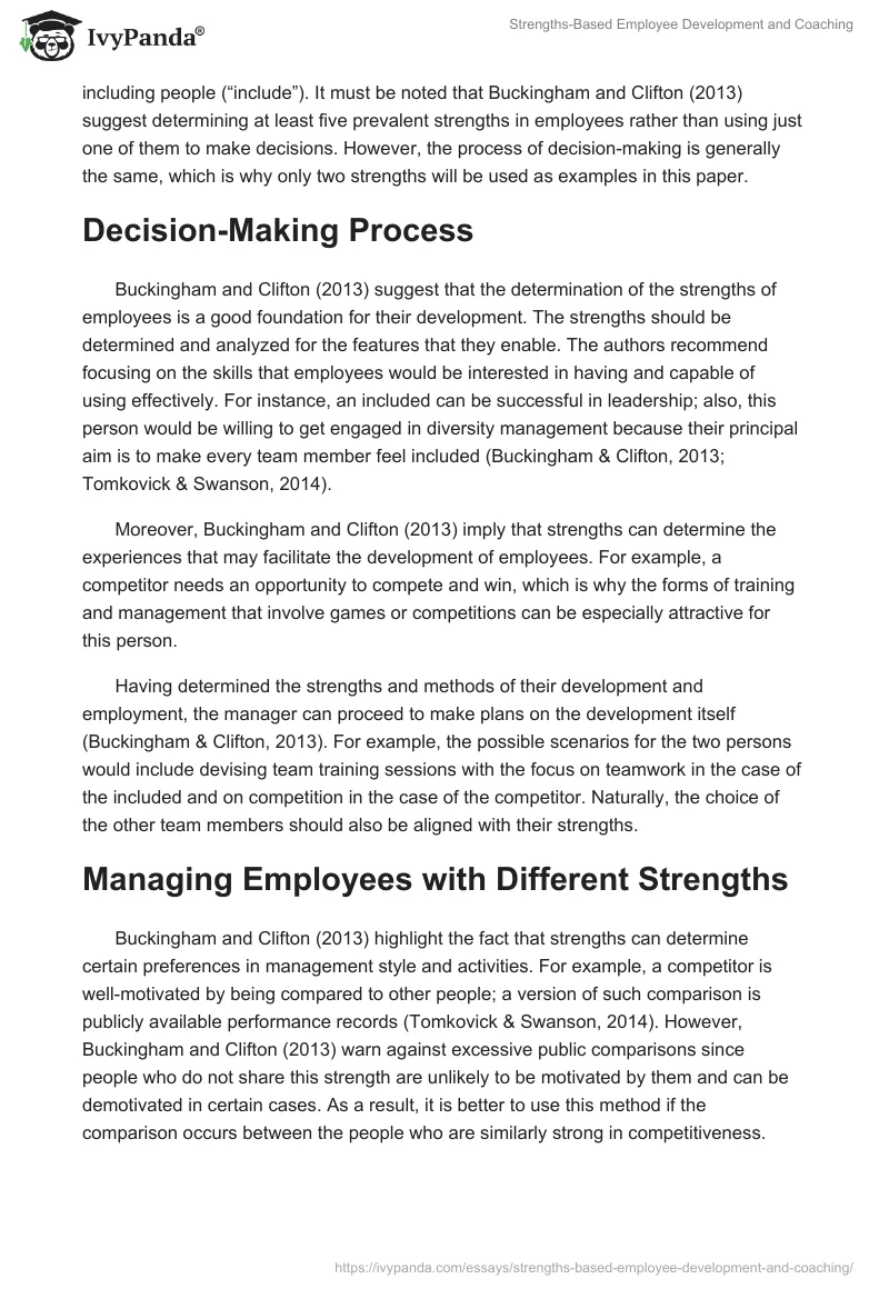Strengths-Based Employee Development and Coaching. Page 2