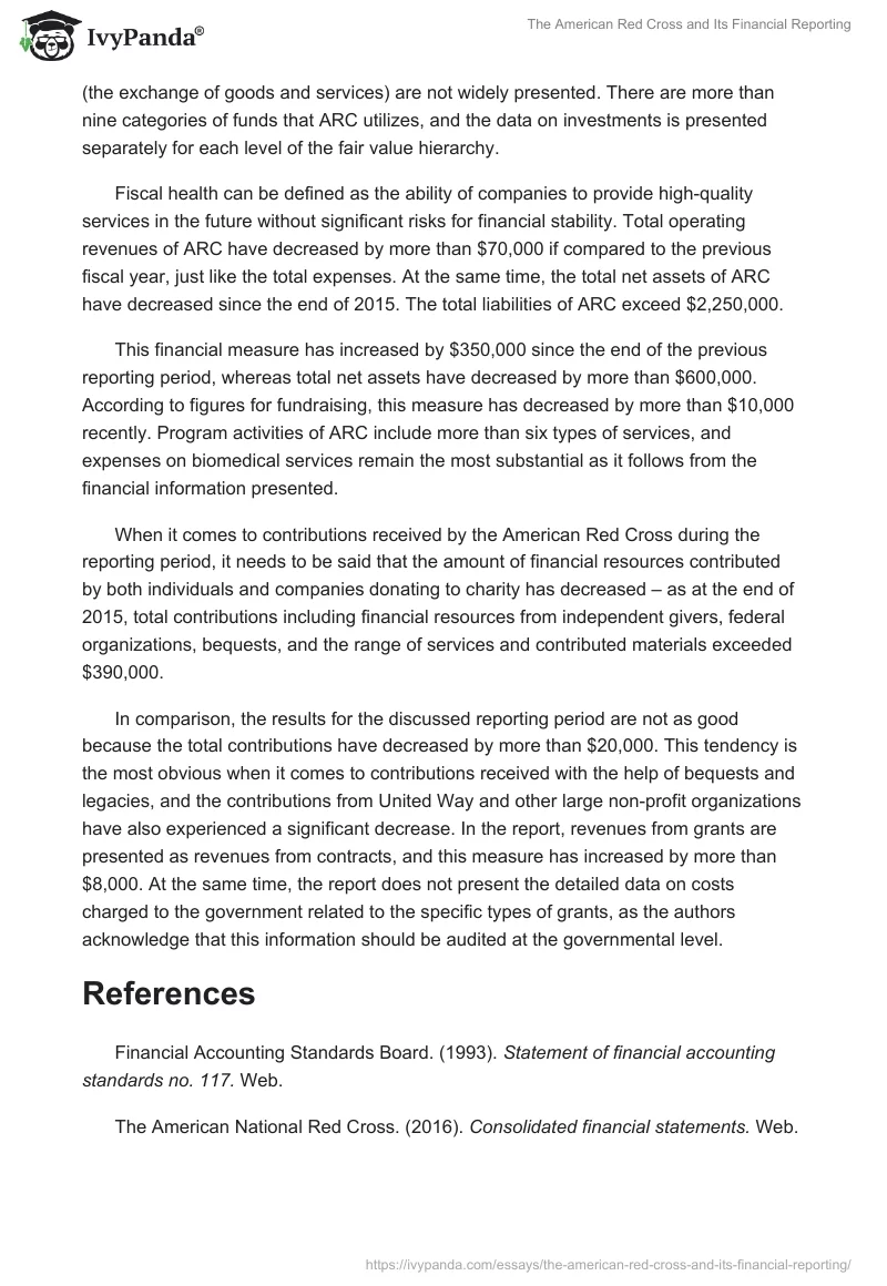 The American Red Cross and Its Financial Reporting. Page 3