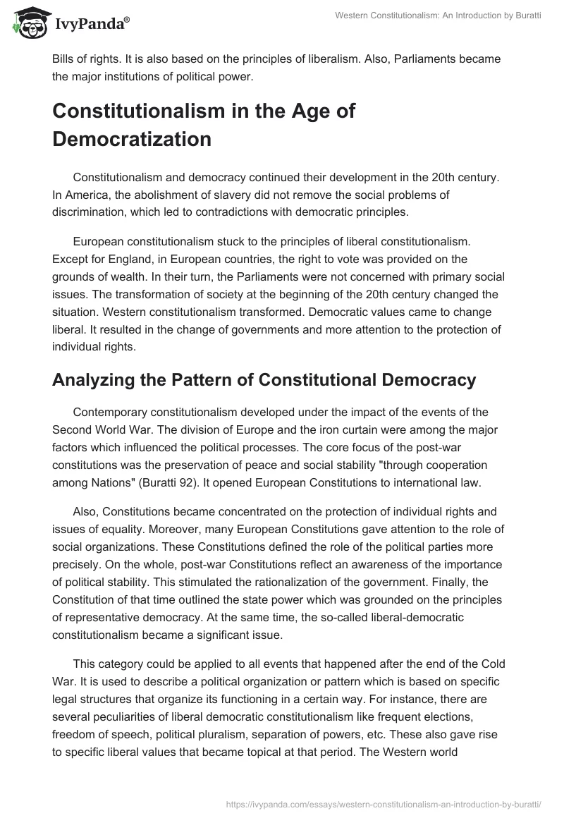 "Western Constitutionalism: An Introduction" by Buratti. Page 5