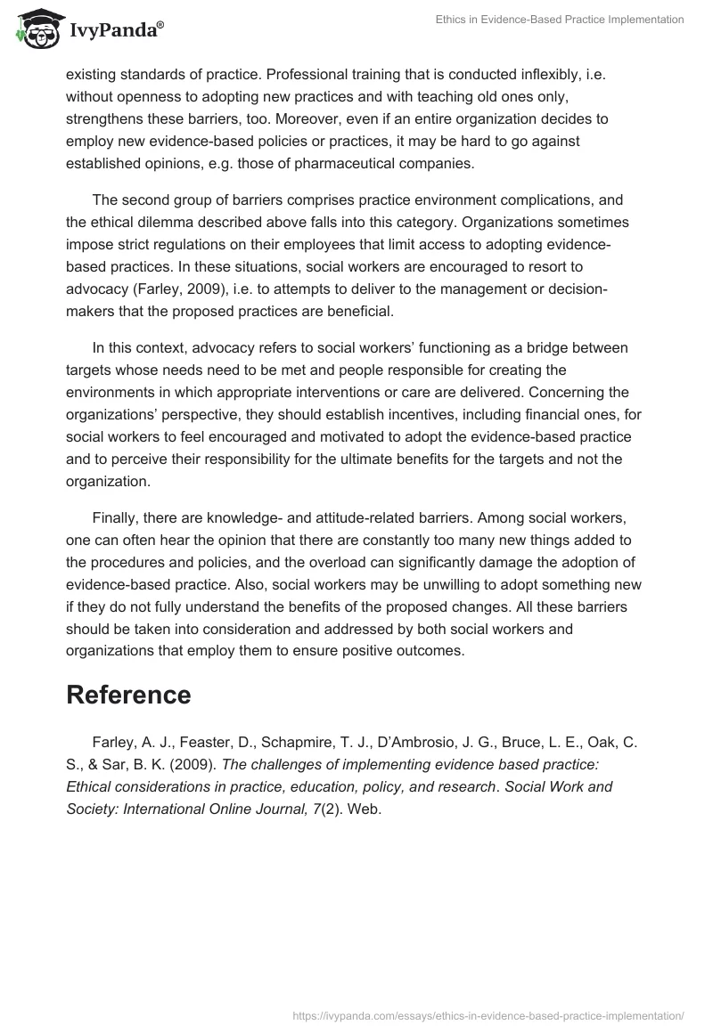 Ethics in Evidence-Based Practice Implementation. Page 2