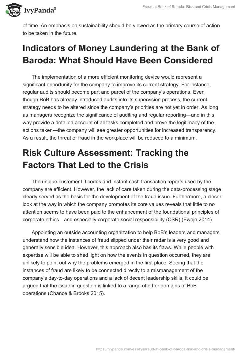Fraud at Bank of Baroda: Risk and Crisis Management. Page 4