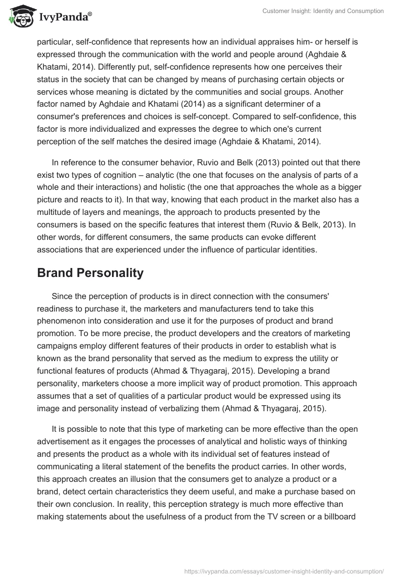 Customer Insight: Identity and Consumption. Page 3
