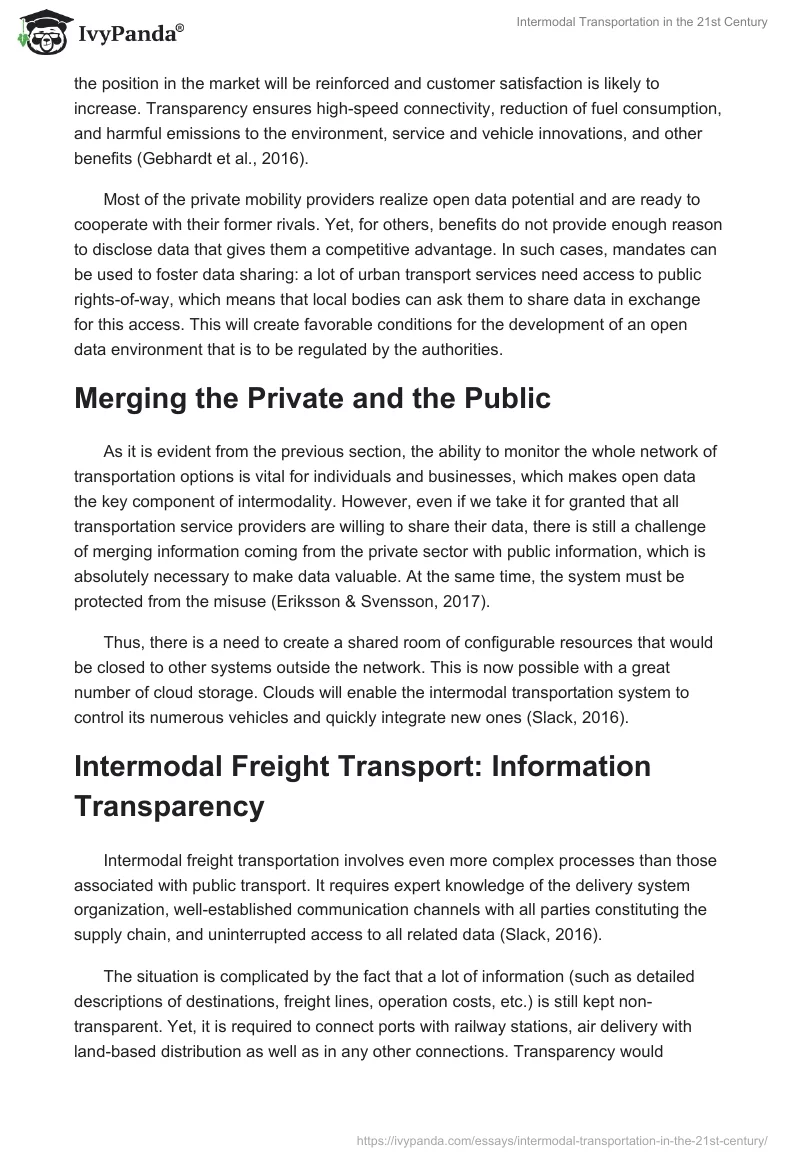 Intermodal Transportation in the 21st Century. Page 3