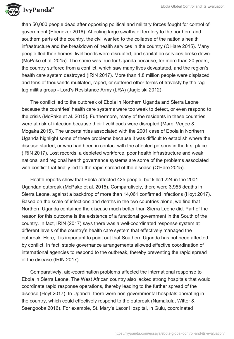 Ebola Global Control and Its Evaluation. Page 2