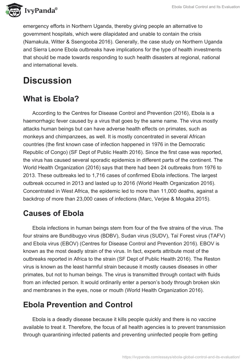 Ebola Global Control and Its Evaluation. Page 3