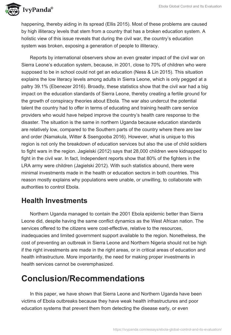 Ebola Global Control and Its Evaluation. Page 5