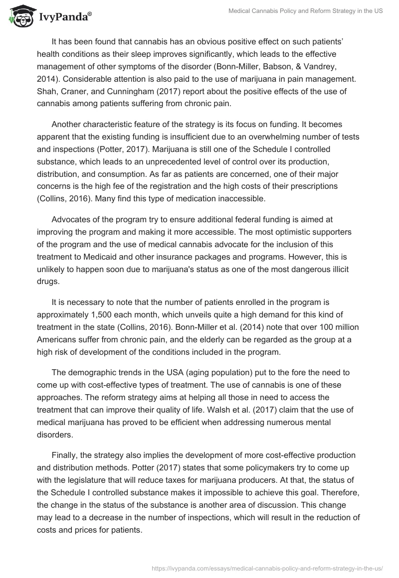 Medical Cannabis Policy and Reform Strategy in the US. Page 2
