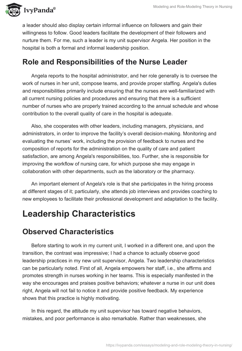 Modeling and Role-Modeling Theory in Nursing. Page 3