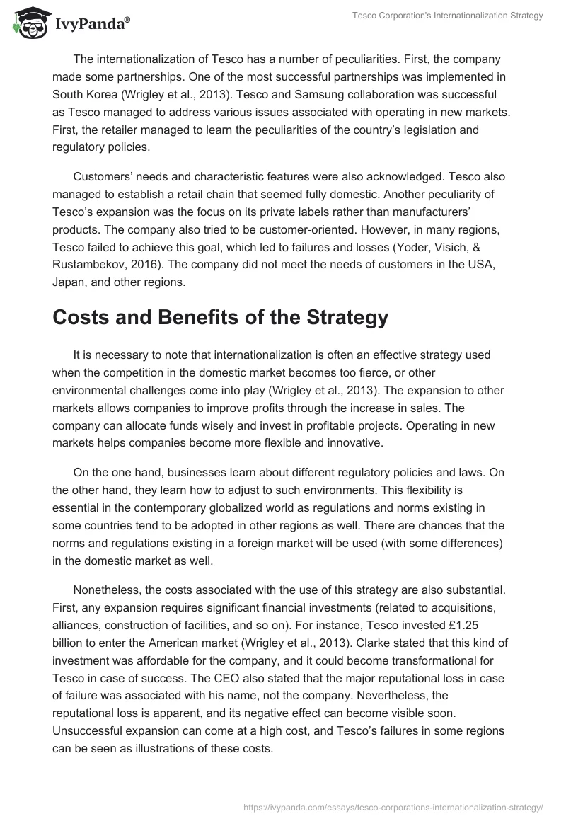 Tesco Corporation's Internationalization Strategy. Page 2