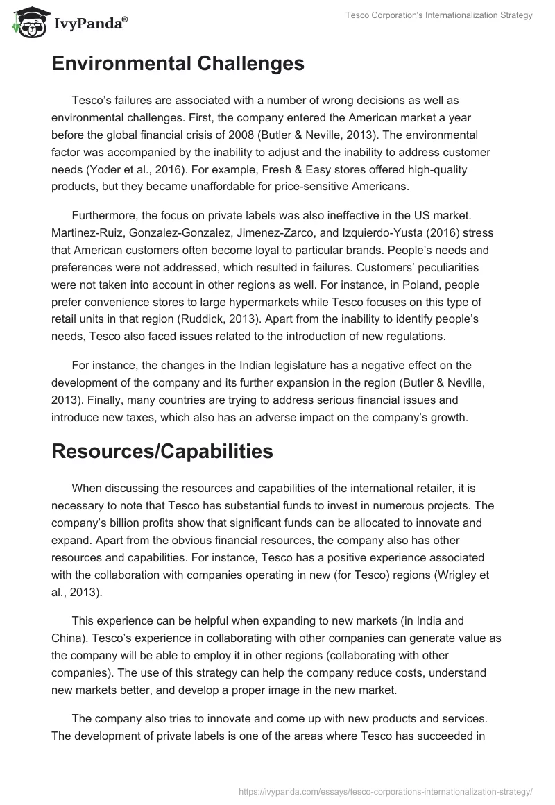 Tesco Corporation's Internationalization Strategy. Page 3