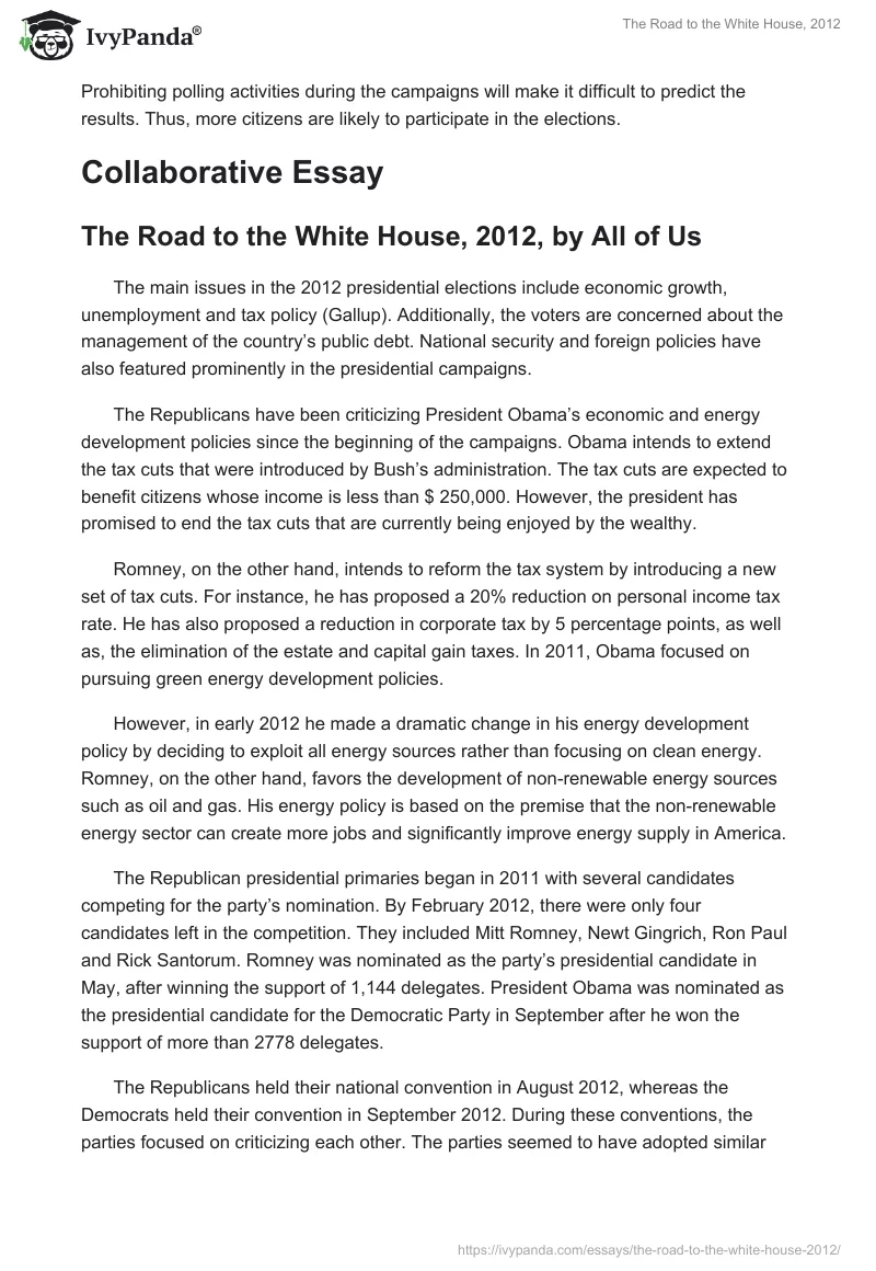 The Road to the White House, 2012. Page 3