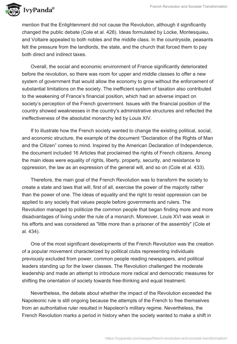 French Revolution and Societal Transformation. Page 2