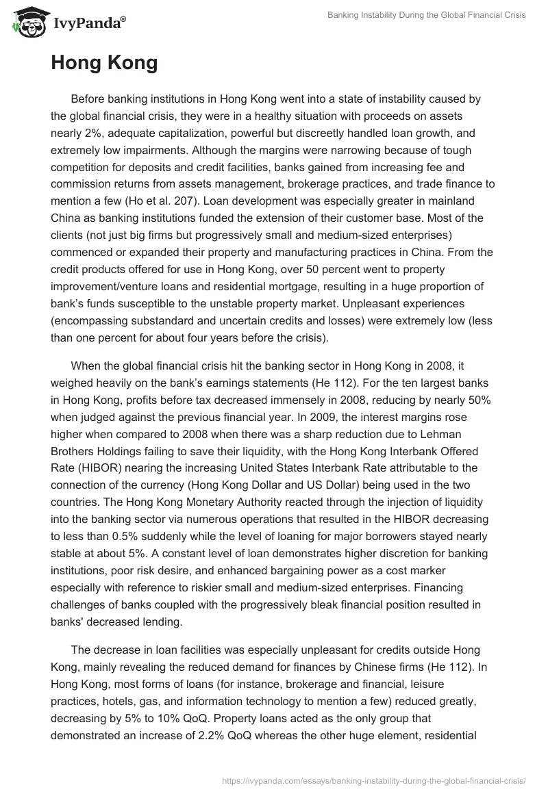 Banking Instability During the Global Financial Crisis. Page 3