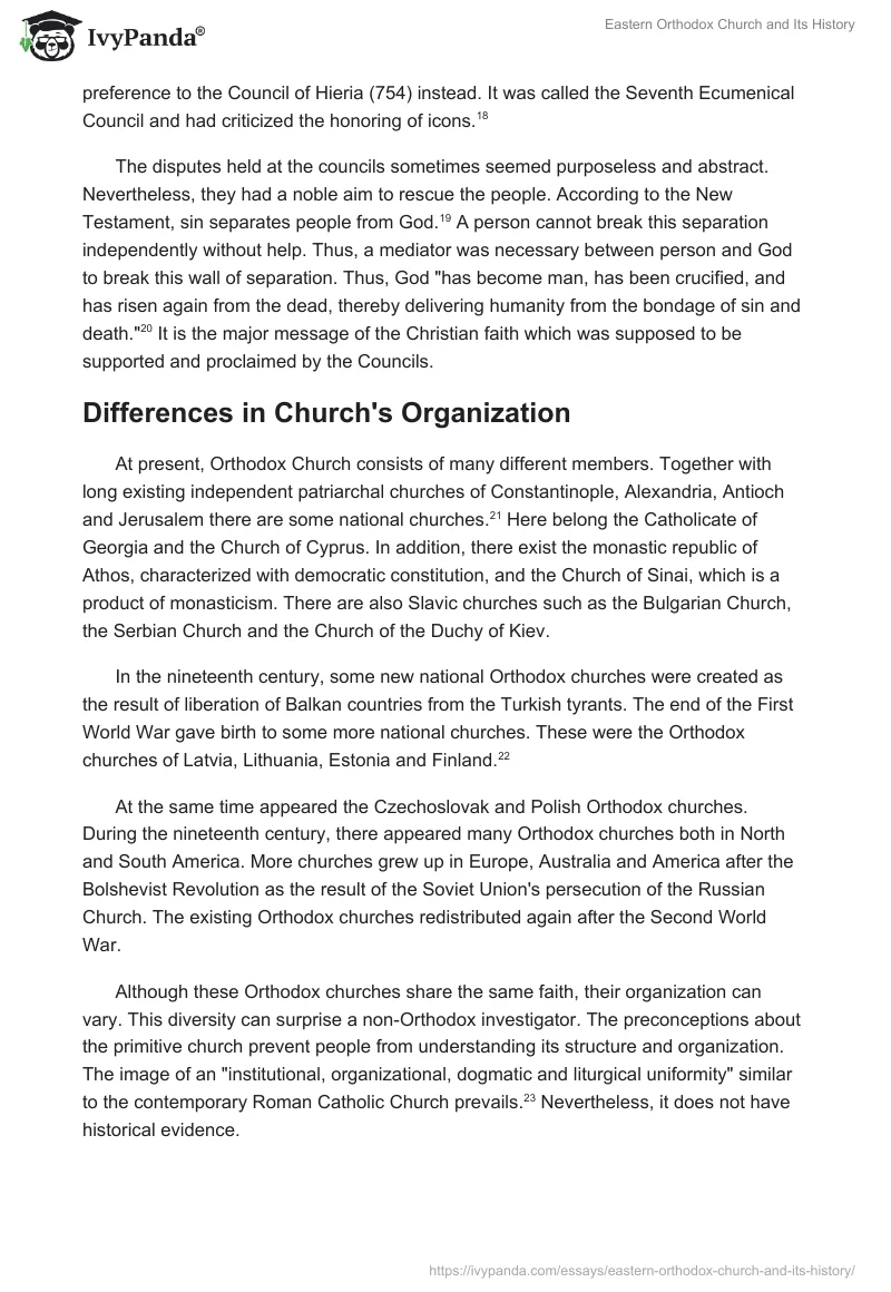 Eastern Orthodox Church and Its History. Page 4