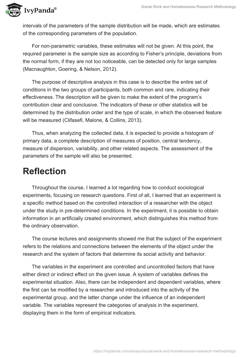 Social Work and Homelessness Research Methodology. Page 3