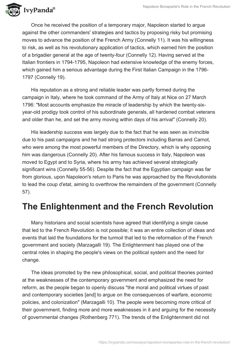 Napoleon Bonaparte's Role in the French Revolution. Page 3
