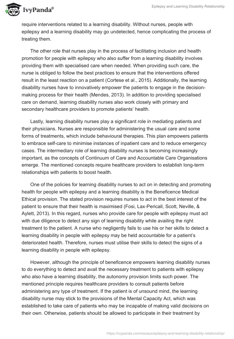 Epilepsy and Learning Disability Relationship. Page 4