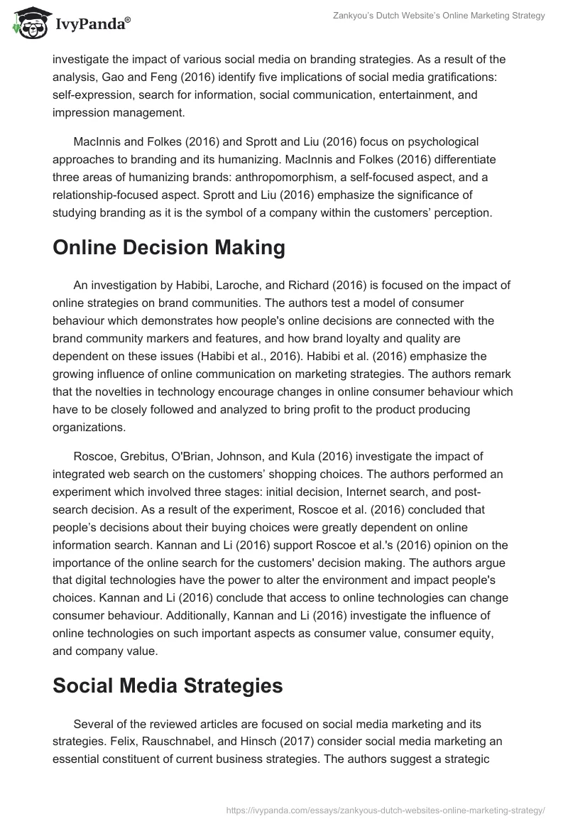 Zankyou’s Dutch Website’s Online Marketing Strategy. Page 2