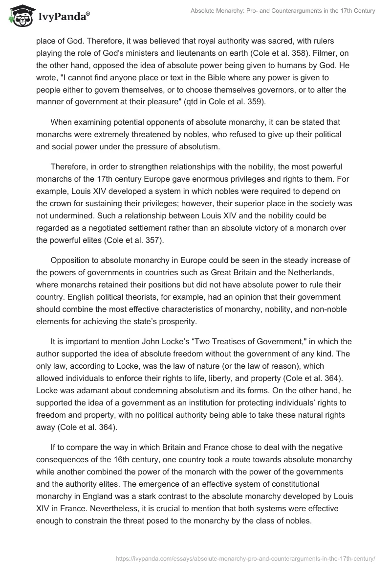 Absolute Monarchy: Pro- and Counterarguments in the 17th Century. Page 2