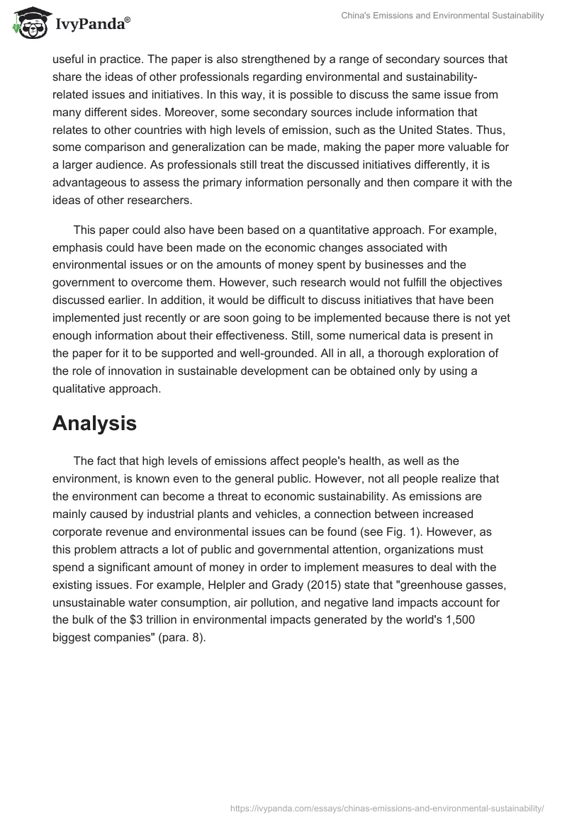 China's Emissions and Environmental Sustainability. Page 4