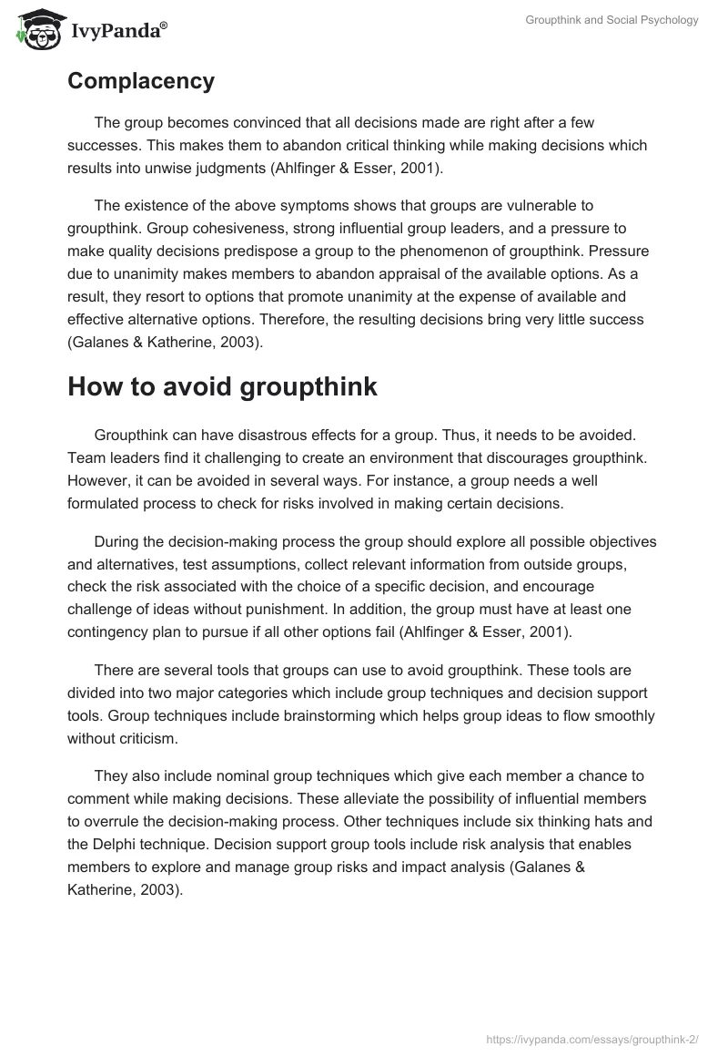 Groupthink and Social Psychology. Page 3