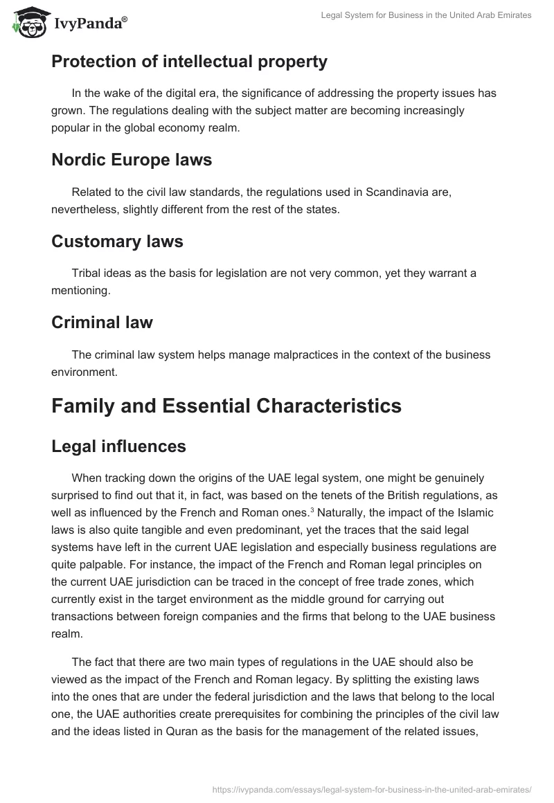 Legal System for Business in the United Arab Emirates. Page 3