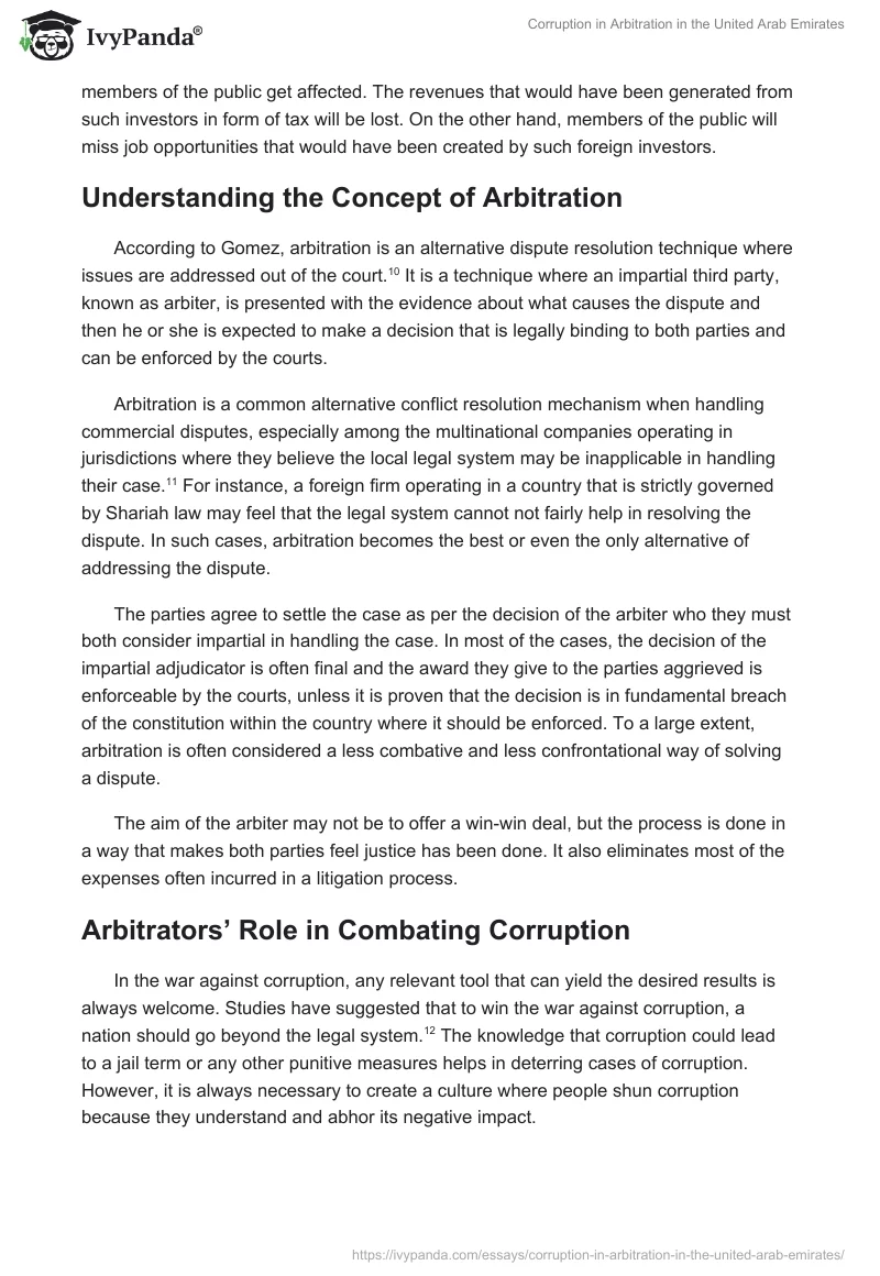 Corruption in Arbitration in the United Arab Emirates. Page 5