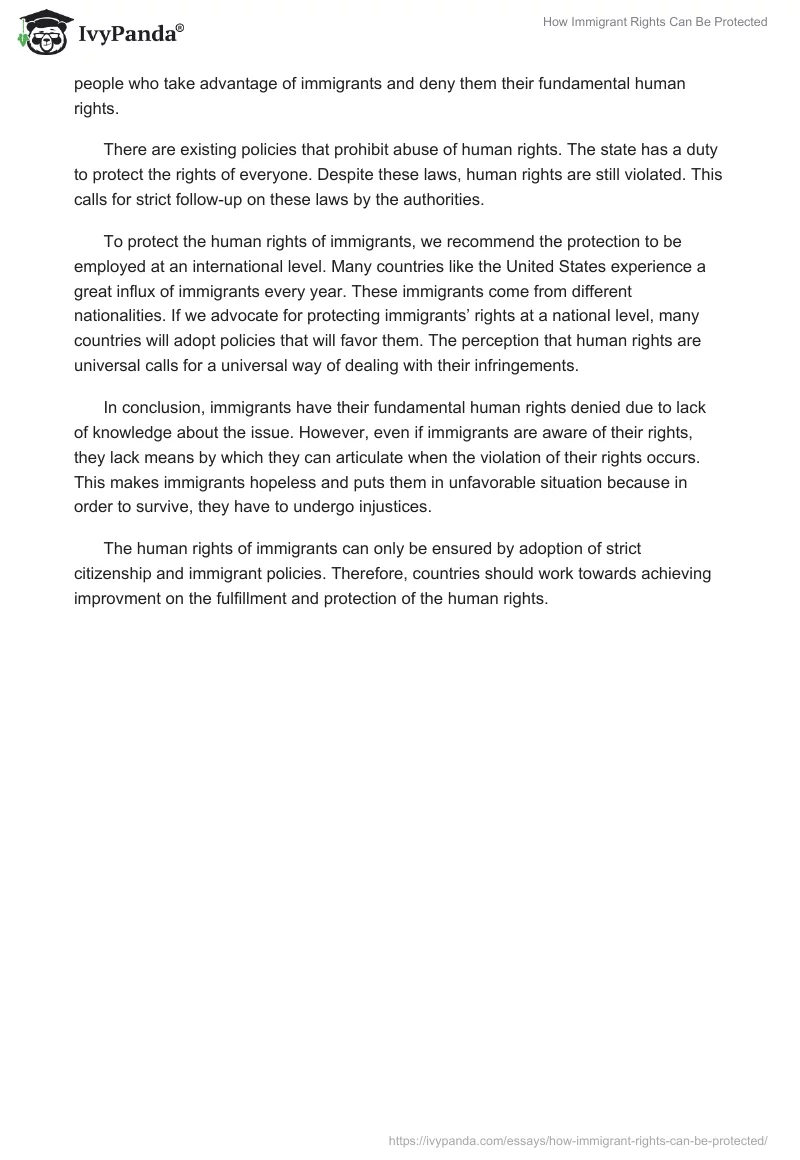 How Immigrant Rights Can Be Protected. Page 2