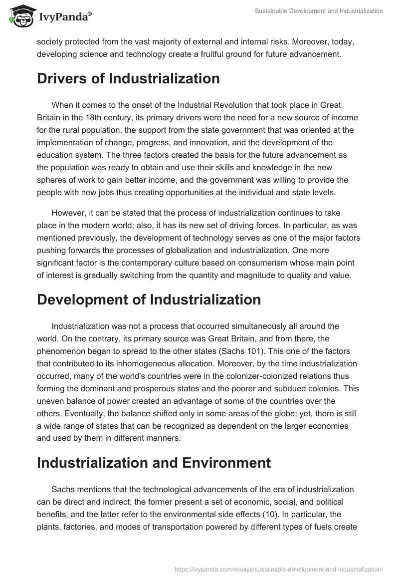 Sustainable Development and Industrialization. Page 4