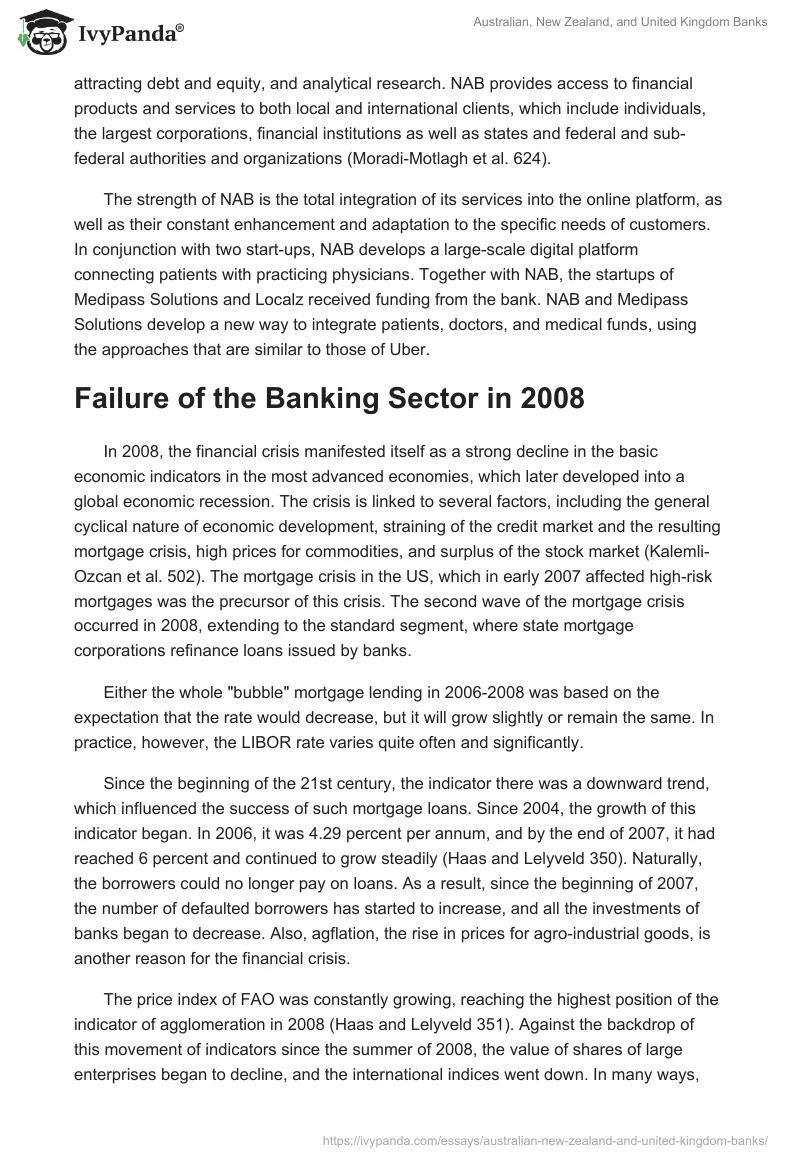 Australian, New Zealand, and United Kingdom Banks. Page 3