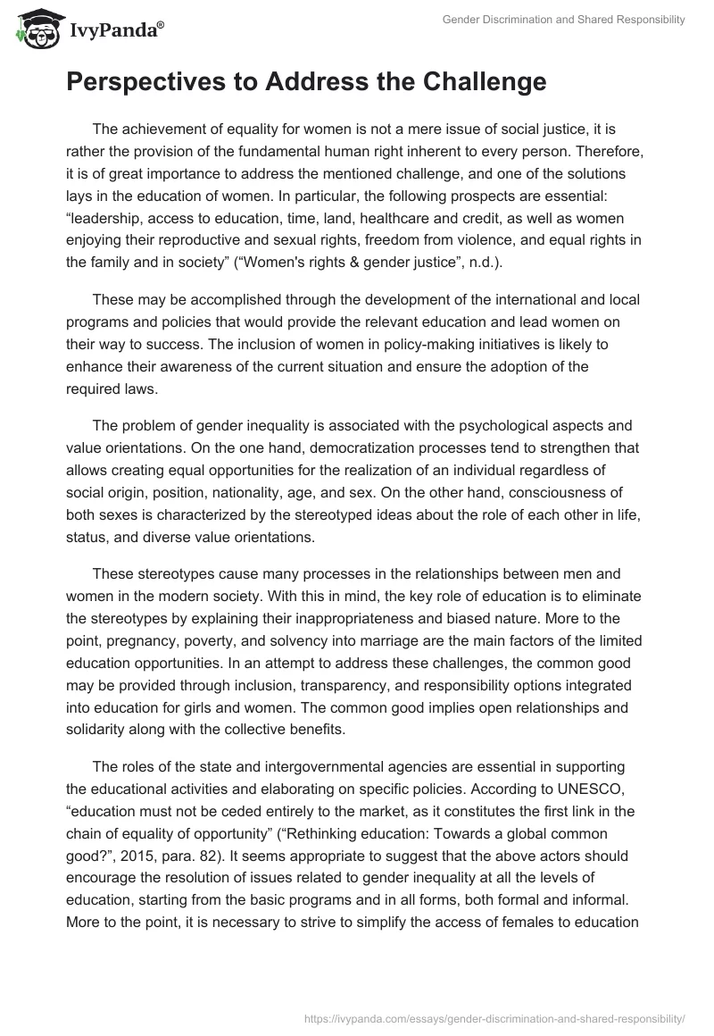 Gender Discrimination and Shared Responsibility. Page 2