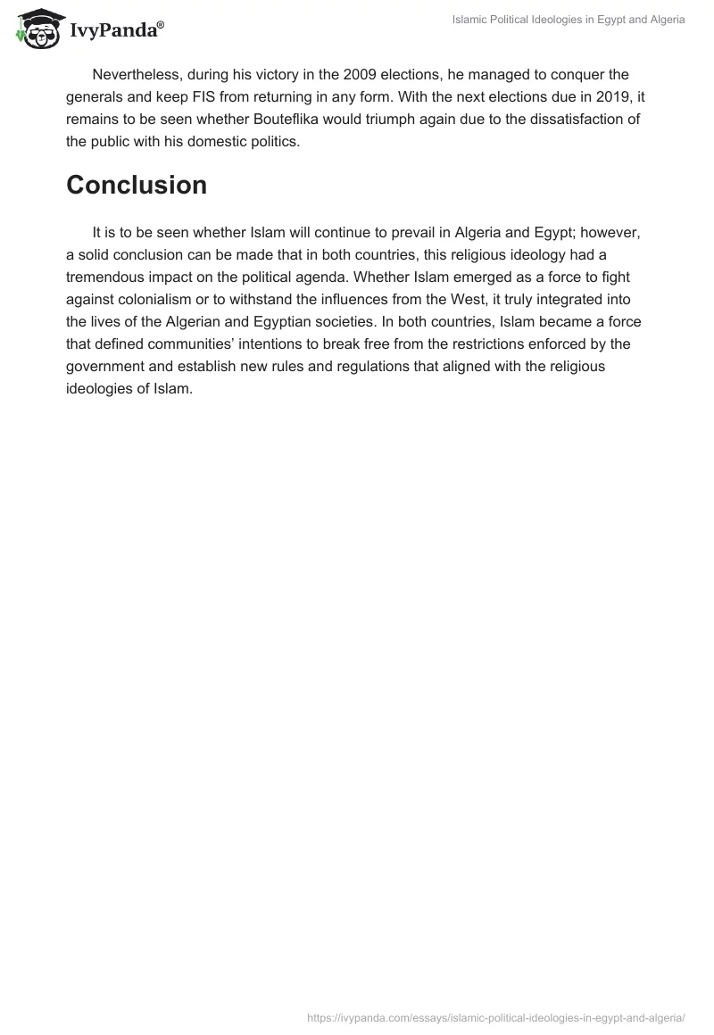 Islamic Political Ideologies in Egypt and Algeria. Page 3