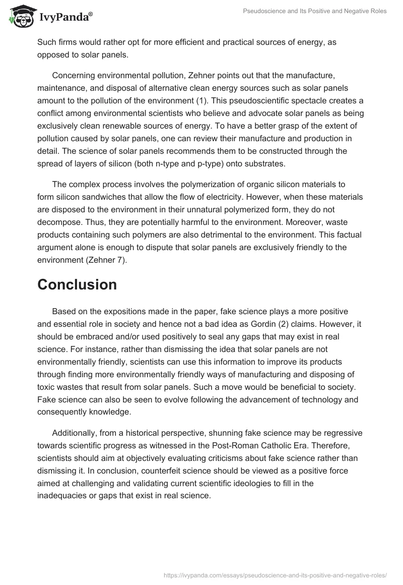 Pseudoscience and Its Positive and Negative Roles. Page 5