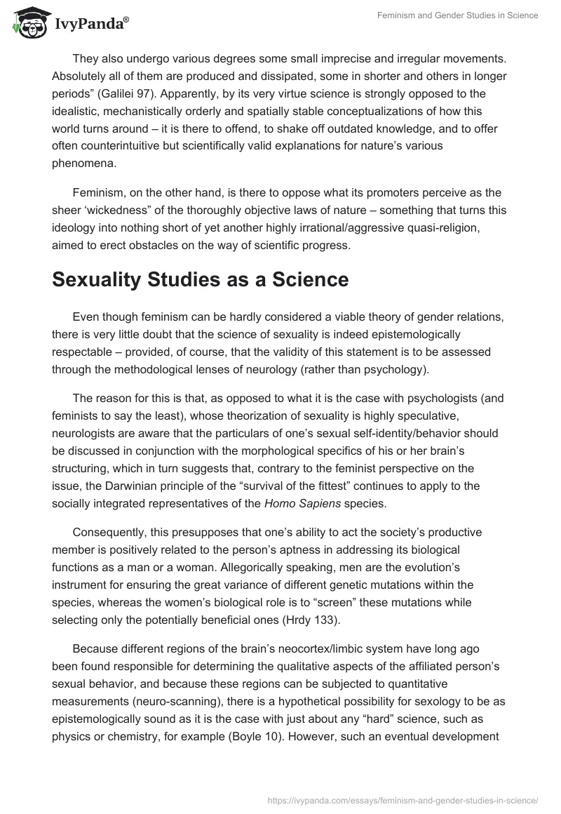Feminism and Gender Studies in Science. Page 3