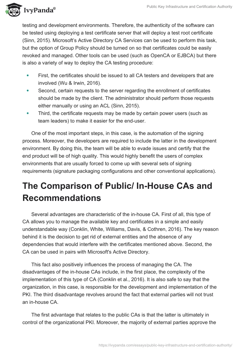 Public Key Infrastructure and Certification Authority. Page 2