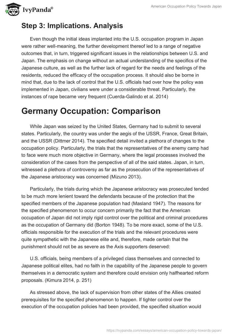 American Occupation Policy Towards Japan. Page 4