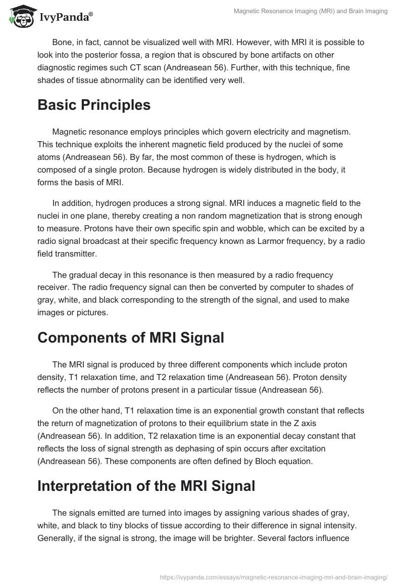 Magnetic Resonance Imaging (MRI) and Brain Imaging. Page 2