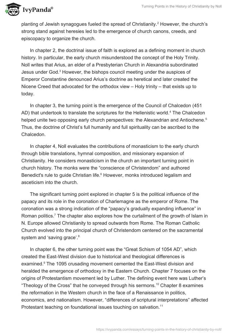 Turning Points in the History of Christianity by Noll. Page 2