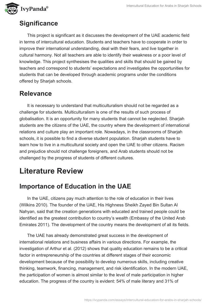 Intercultural Education for Arabs in Sharjah Schools. Page 3