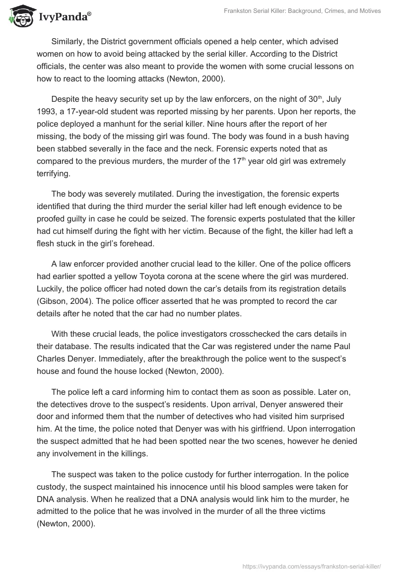 Frankston Serial Killer: Background, Crimes, and Motives. Page 4