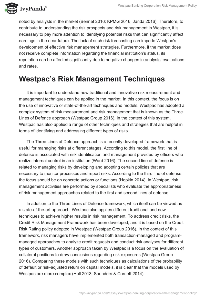 Westpac Banking Corporation Risk Management Policy. Page 3