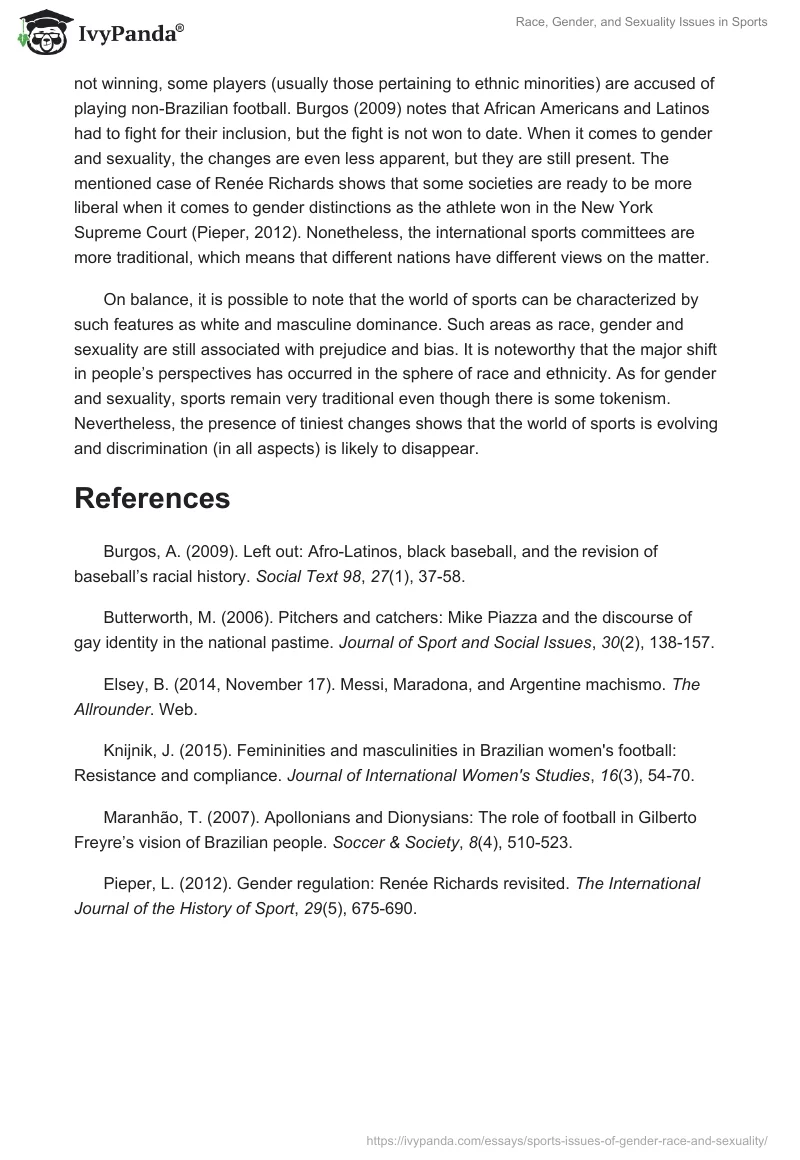 Race, Gender, and Sexuality Issues in Sports. Page 2