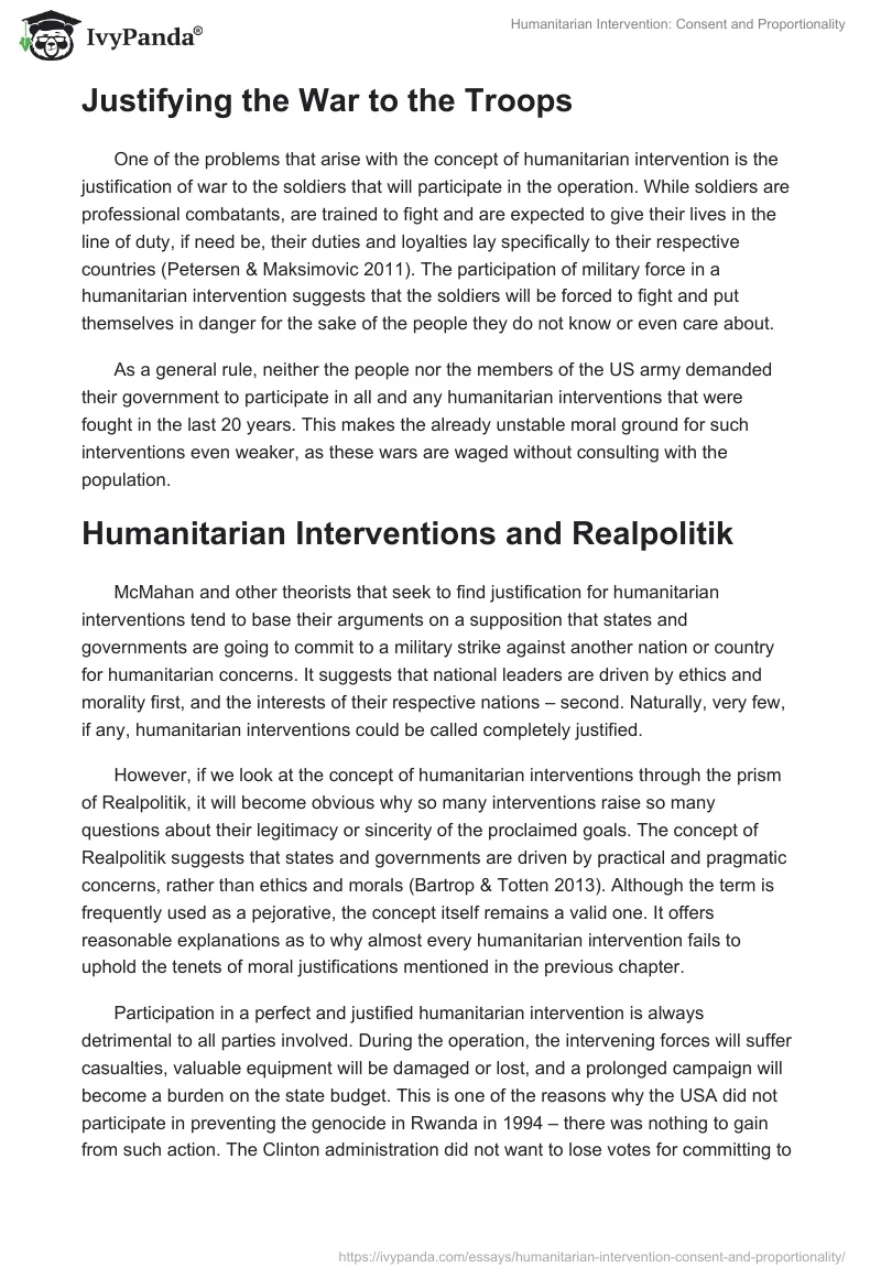 Humanitarian Intervention: Consent and Proportionality. Page 3