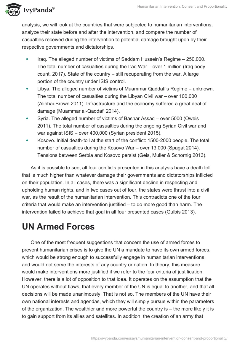 Humanitarian Intervention: Consent and Proportionality. Page 5