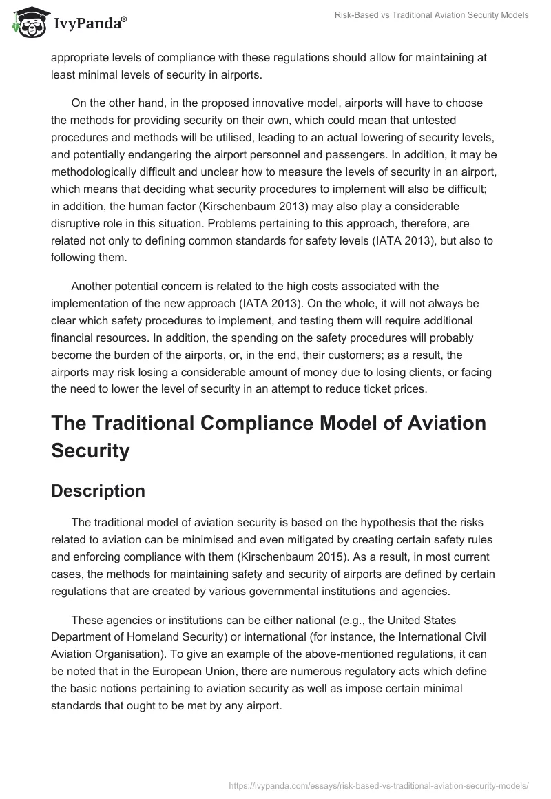 Risk-Based vs. Traditional Aviation Security Models. Page 4