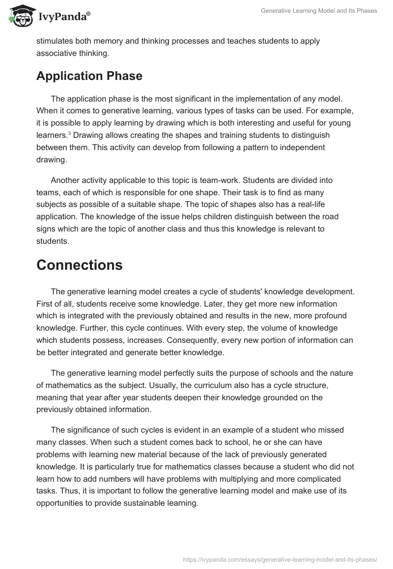 Generative Learning Model and Its Phases. Page 2