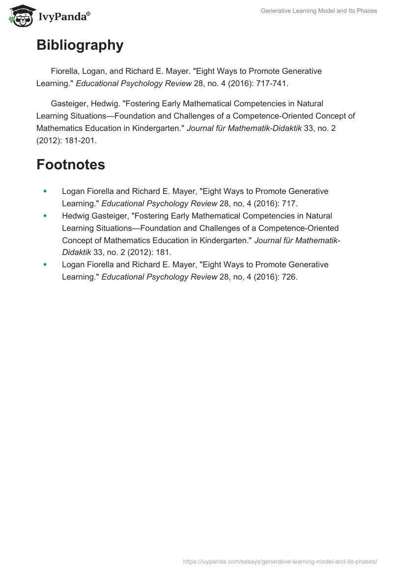 Generative Learning Model and Its Phases. Page 3