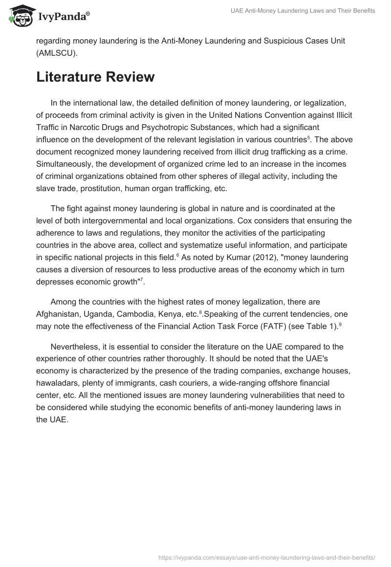 UAE Anti-Money Laundering Laws and Their Benefits. Page 2