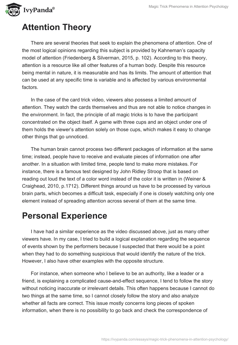 Magic Trick Phenomena in Attention Psychology. Page 2