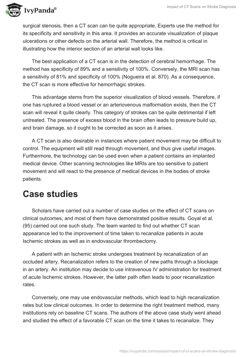Impact of CT Scans on Stroke Diagnosis. Page 3